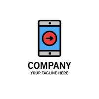 applicazione giusto mobile mobile applicazione attività commerciale logo modello piatto colore vettore
