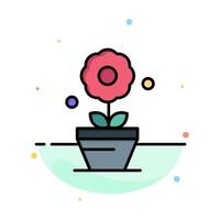 pianta crescita fiore astratto piatto colore icona modello vettore