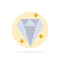 diamante cristallo successo premio astratto cerchio sfondo piatto colore icona vettore