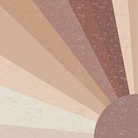 il sole. minimalista geometrico parete arte. astratto paesaggio per boho estetico interno. morbido rosa, terracotta colori con mostarda tonalità. sole contemporaneo stampabile vettore