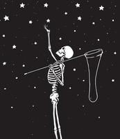 romantico scheletro raccolta stelle. ispirazione vettore illustrazione