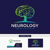 icona del logo neuro cervello per aziende sanitarie, centro medico, modello vettoriale medico