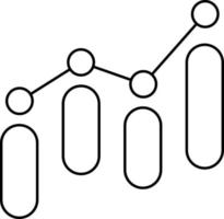 rapporto crescita icona grafico grafico attività commerciale finanza finanziario linea con bianca colorato vettore