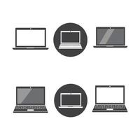 il computer portatile logo icona vettore illustrazione