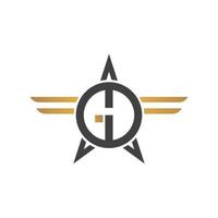 gd, dg stella Ali lettera logo icona illustrazione vettore