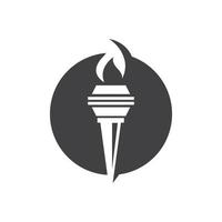 torcia logo icona illustrazione vettoriale design