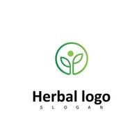 erbaceo logo biologico natura simbolo vettore