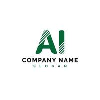 ai logo design. ai lettera logo icona vettore illustrazione - vettore