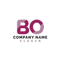 bo logo design. bo lettera logo icona vettore illustrazione - vettore