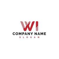wi lettera logo design. wi lettera logo vettore illustrazione - vettore