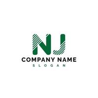 nj lettera logo design. nj lettera logo vettore illustrazione - vettore