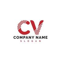 CV lettera logo design. CV lettera logo vettore illustrazione - vettore