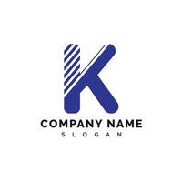 K logo design. K lettera logo icona vettore illustrazione - vettore