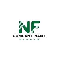 nf lettera logo design. nf lettera logo vettore illustrazione - vettore
