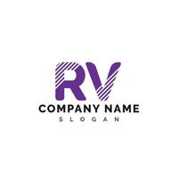 rv lettera logo design. rv lettera logo vettore illustrazione - vettore