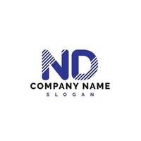 nd lettera logo design. nd lettera logo vettore illustrazione - vettore