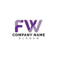 fw lettera logo design. fw lettera logo vettore illustrazione - vettore