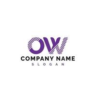 ow lettera logo design. ow lettera logo vettore illustrazione - vettore