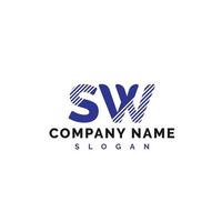 sw lettera logo design. sw lettera logo vettore illustrazione - vettore