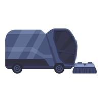 pavimento spazzatrice icona cartone animato vettore. strada camion vettore