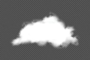 tempestoso e soleggiato tempo metereologico decorativo elementi vettore su trasparente sfondo. nube vettore su un' buio sfondo per modello decorazione. bianca nube design per smokey e nebbia ambienti.