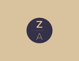 za lettera moderno elegante logo design vettore immagini