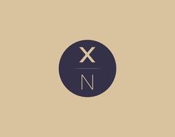 xn lettera moderno elegante logo design vettore immagini