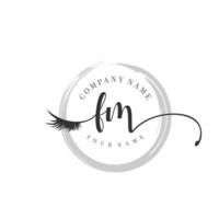 iniziale fm logo grafia bellezza salone moda moderno lusso monogramma vettore