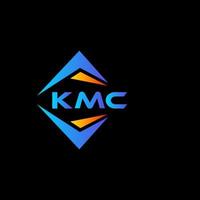 kmc astratto tecnologia logo design su nero sfondo. kmc creativo iniziali lettera logo concetto. vettore