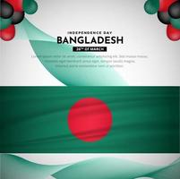 moderno e sorprendente bangladesh indipendenza giorno design con ondulato bandiera vettore