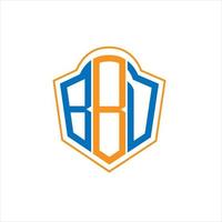 bb astratto monogramma scudo logo design su bianca sfondo. bb creativo iniziali lettera logo. vettore