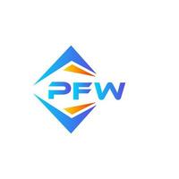 pfw astratto tecnologia logo design su bianca sfondo. pfw creativo iniziali lettera logo concetto. vettore