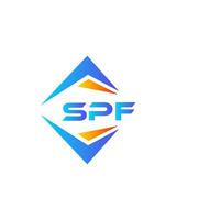 spf astratto tecnologia logo design su bianca sfondo. spf creativo iniziali lettera logo concetto. vettore