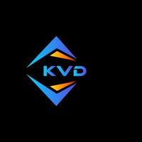 kvd astratto tecnologia logo design su nero sfondo. kvd creativo iniziali lettera logo concetto. vettore