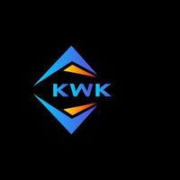 kwk astratto tecnologia logo design su nero sfondo. kwk creativo iniziali lettera logo concetto. vettore