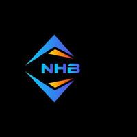 nhb astratto tecnologia logo design su nero sfondo. nhb creativo iniziali lettera logo concetto. vettore