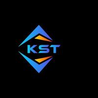 kst astratto tecnologia logo design su nero sfondo. kst creativo iniziali lettera logo concetto. vettore
