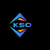 kso astratto tecnologia logo design su nero sfondo. kso creativo iniziali lettera logo concetto. vettore