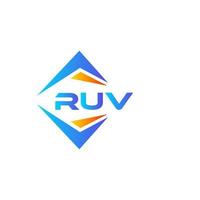 ruv astratto tecnologia logo design su bianca sfondo. ruv creativo iniziali lettera logo concetto. vettore