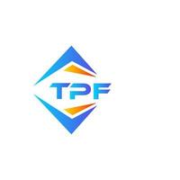 tpf astratto tecnologia logo design su bianca sfondo. tpf creativo iniziali lettera logo concetto. vettore