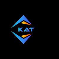 Kat astratto tecnologia logo design su nero sfondo. Kat creativo iniziali lettera logo concetto. vettore