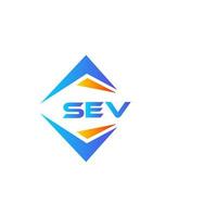 SEV astratto tecnologia logo design su bianca sfondo. SEV creativo iniziali lettera logo concetto. vettore