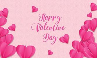 contento San Valentino giorno carta, banner, sfondo, vettore illustrazione