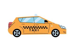 moderno taxi giallo, veicolo di servizio pubblico vettore