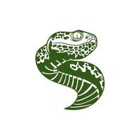 serpente vipera verde illustrazione creativo design vettore