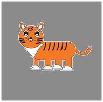 tigre piatto vettore illustrazione