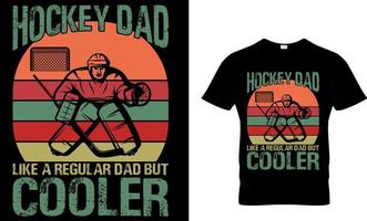 ghiaccio hockey maglietta design vettore grafico. hockey papà piace un' regolare papà ma più fresco.