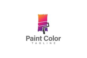 dipingere colore spazzola logo design vettore