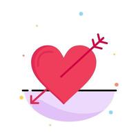 cuore freccia vacanze amore San Valentino astratto piatto colore icona modello vettore