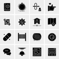 16 universale attività commerciale icone vettore creativo icona illustrazione per uso nel ragnatela e mobile relazionato progetto